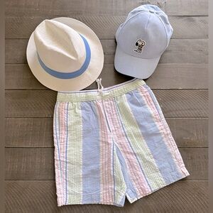 Bundle of Janie and Jack shorts and hats.
